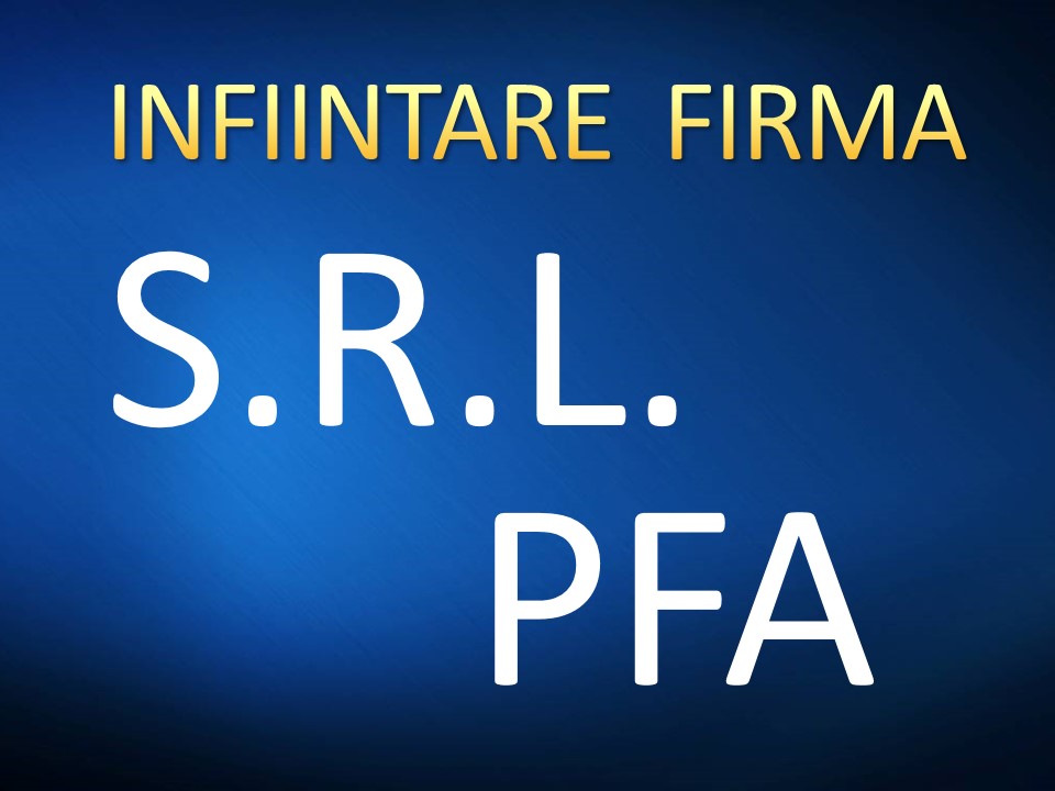 Infiintare firme