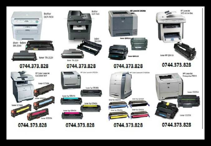 Profesional incarcare cartuse toner 0744373828, pentru imprimante, multifunctionale, copiatoare si  faxuri.