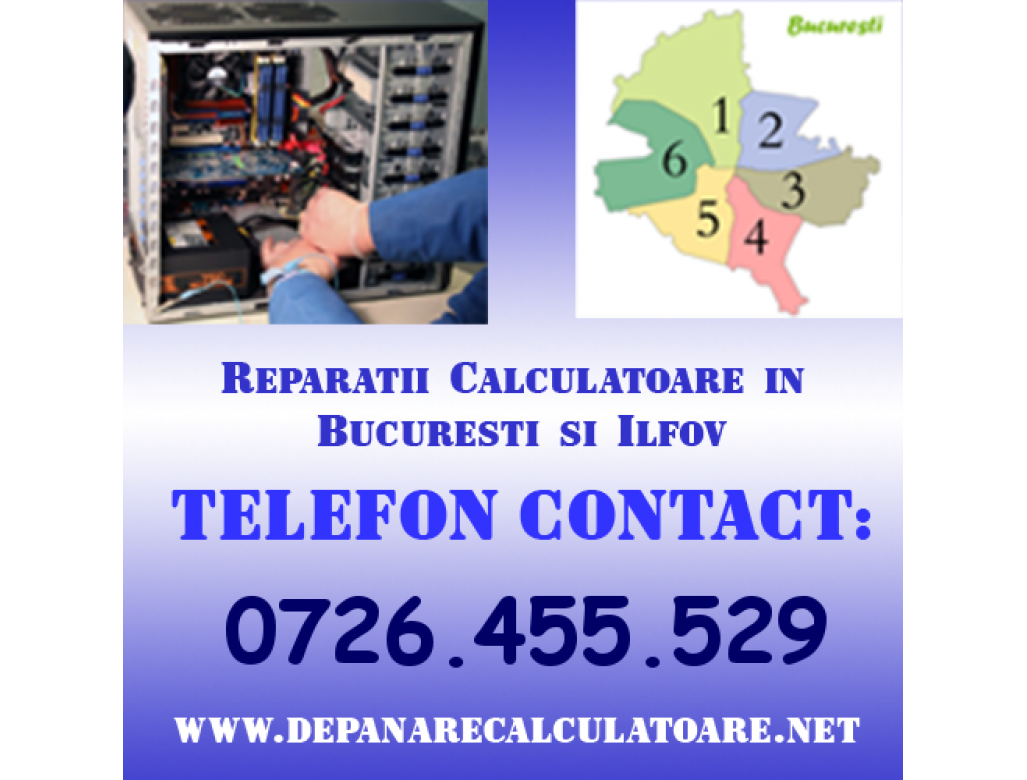Reparatii Calculatoare in Bucuresti si Ilfov pentru PC uri si Laptopuri